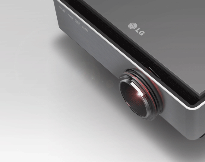 A close-up of the world’s first Full HD Dual Engine Single Lens 3D Projector model CF3D