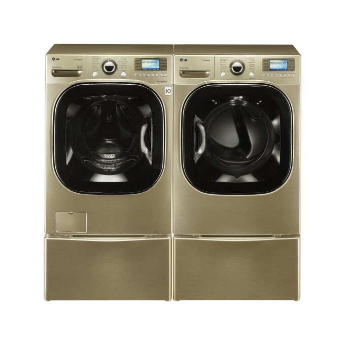 Front view of LG’s front-load washing machines