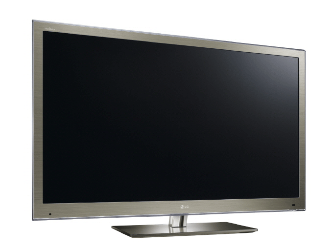 A left-side view of LG Full HD HDTV INFINIA model LW7700.