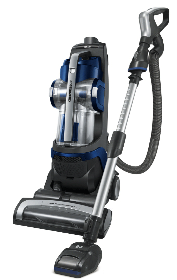 Front view of the LG KOMPRESSOR® vacuum cleaner