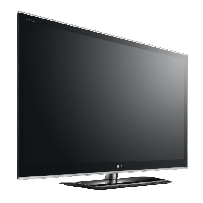 A left-side view of LG plasma 3D HDTV INFINIA model PZ950