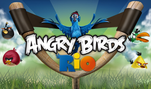 A wallpaper image of Angry Birds Rio