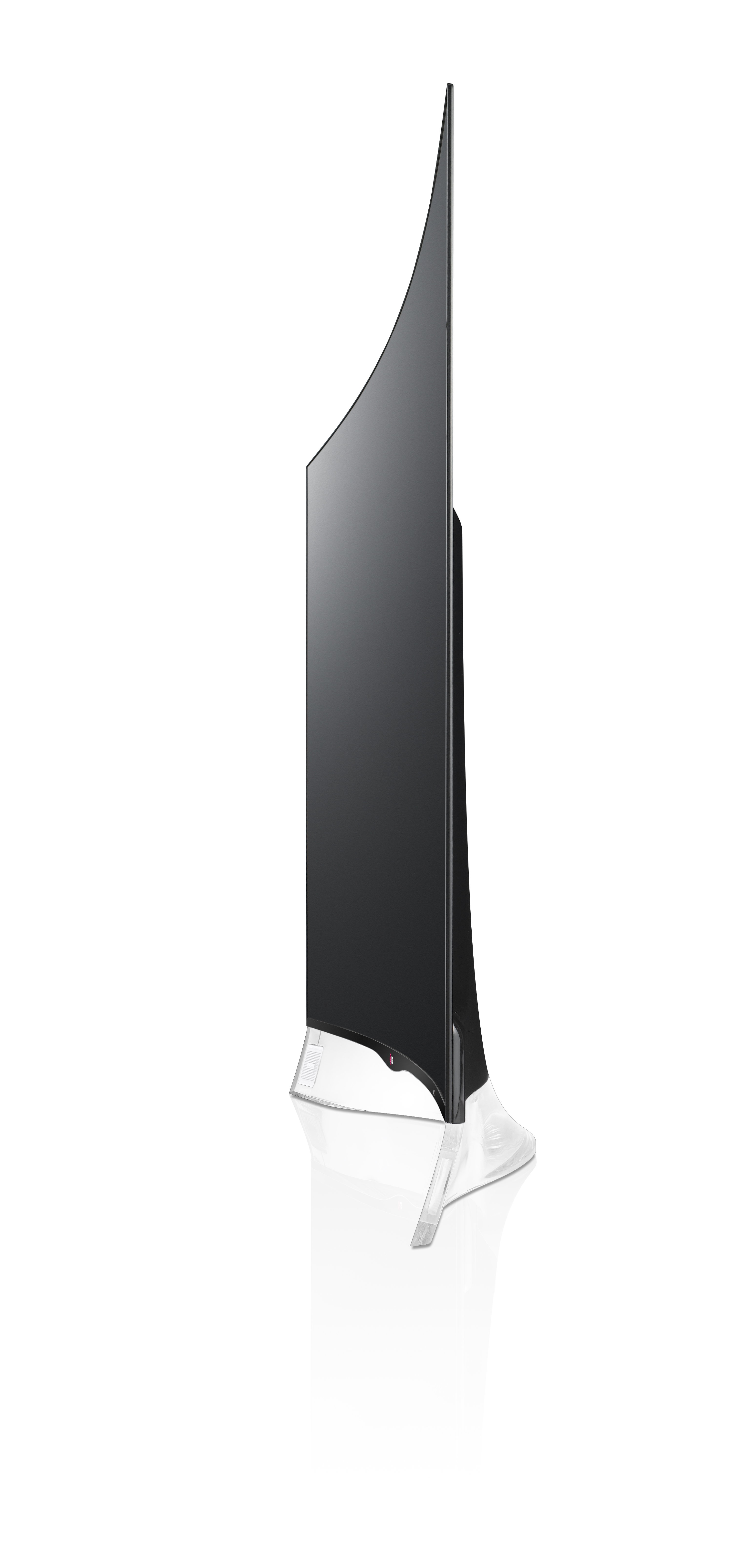 Side view of LG CURVED OLED TV