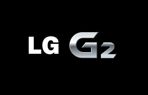 Logo of LG G2 against a black background.