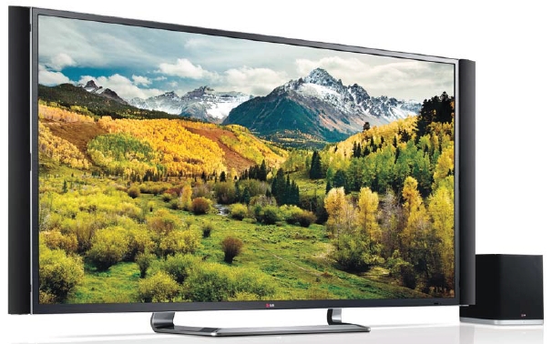 The LG ULTRA HD TV model 84LA9800 displaying a countryside scene on its display