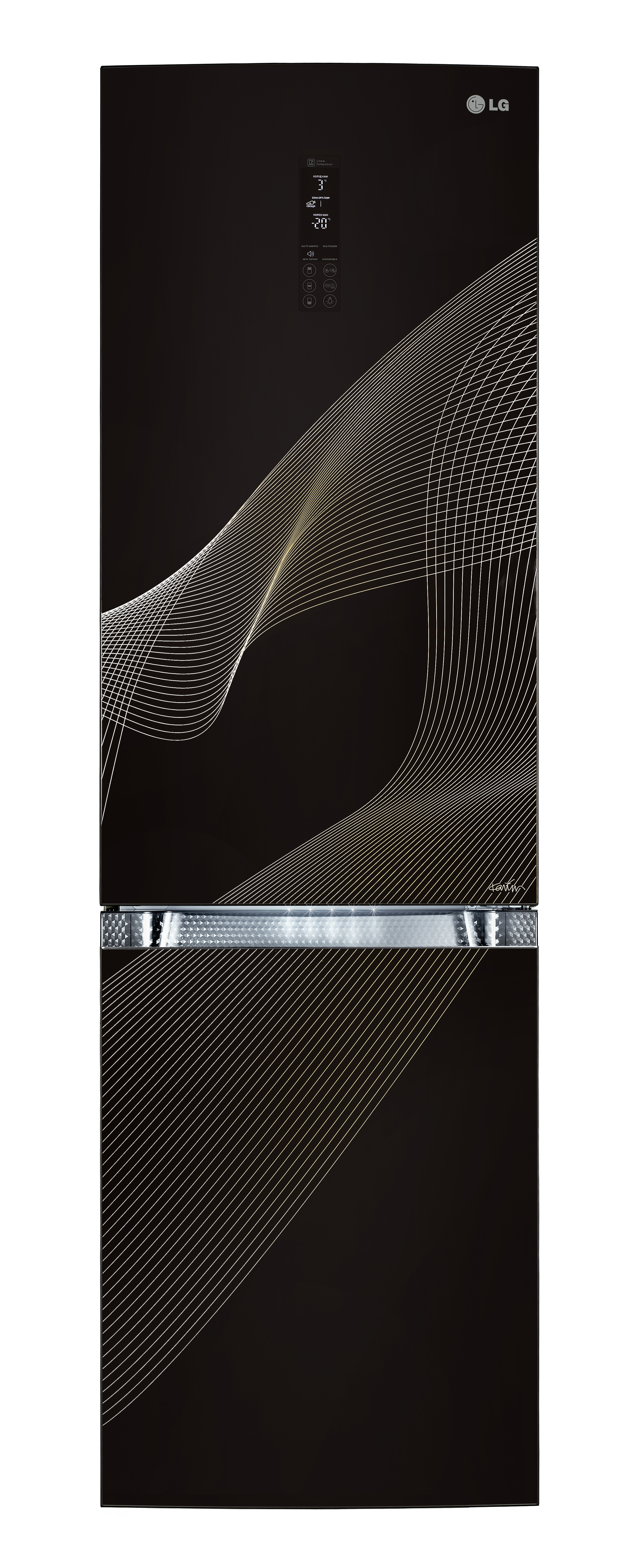 LG bottom freezer with contour glass design (GBB930KRQZT)