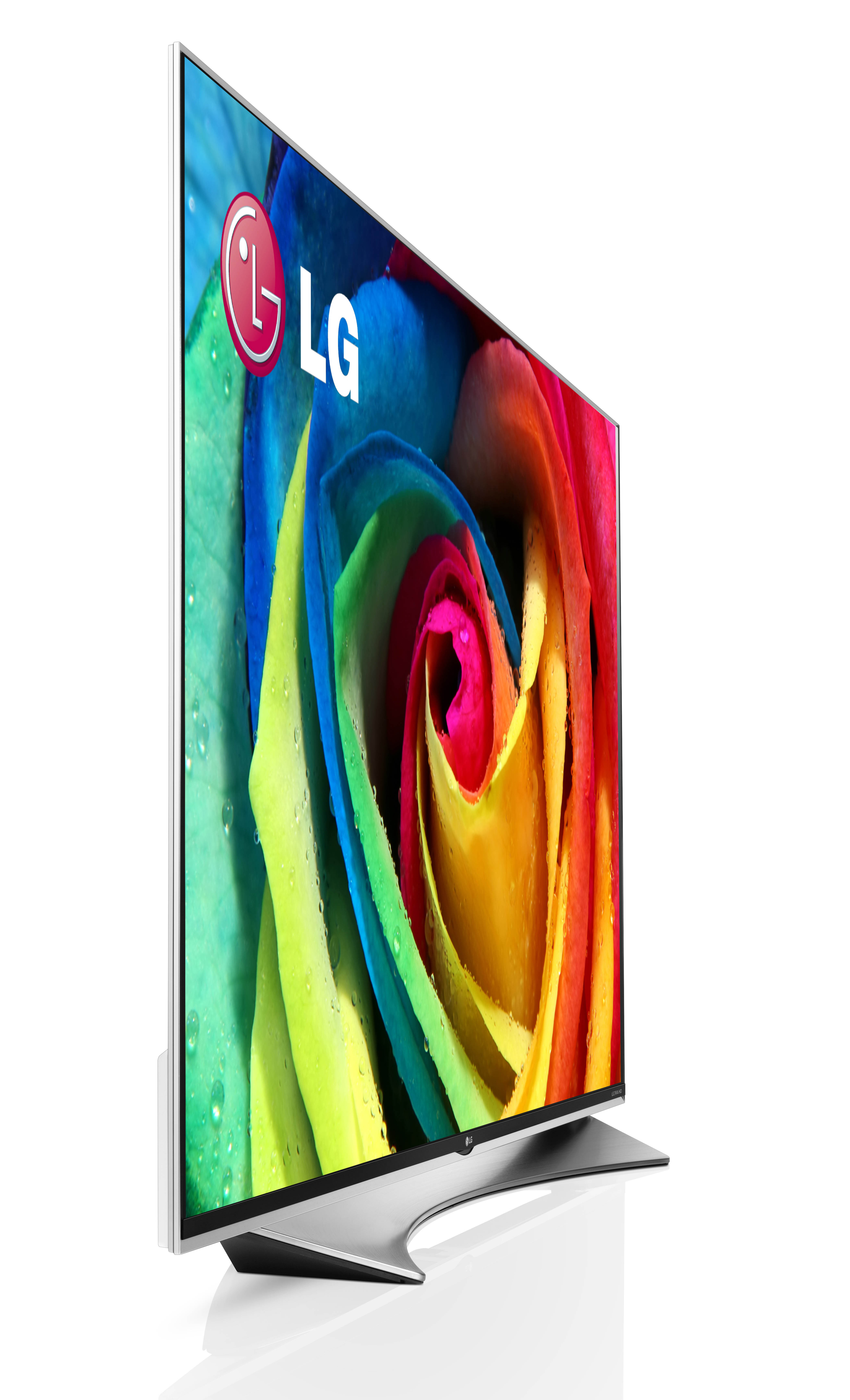 A left-side view of LG PRIME UHD TV model UF95001