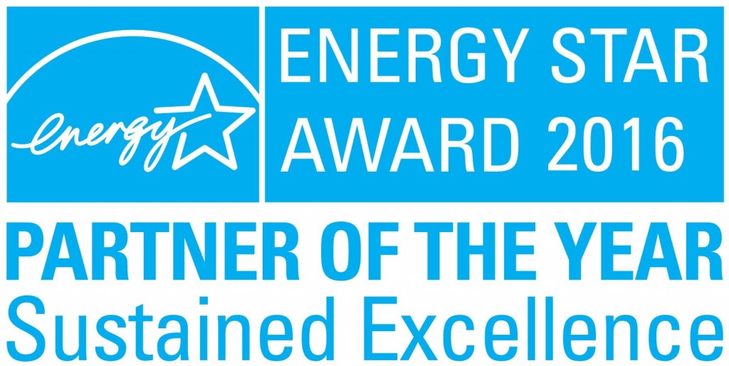 Logo of the U.S. Environmental Protection Agency’s (EPA) 2016 ENERGY STAR Partner of the Year–Sustained Excellence Award, which was awarded to LG.