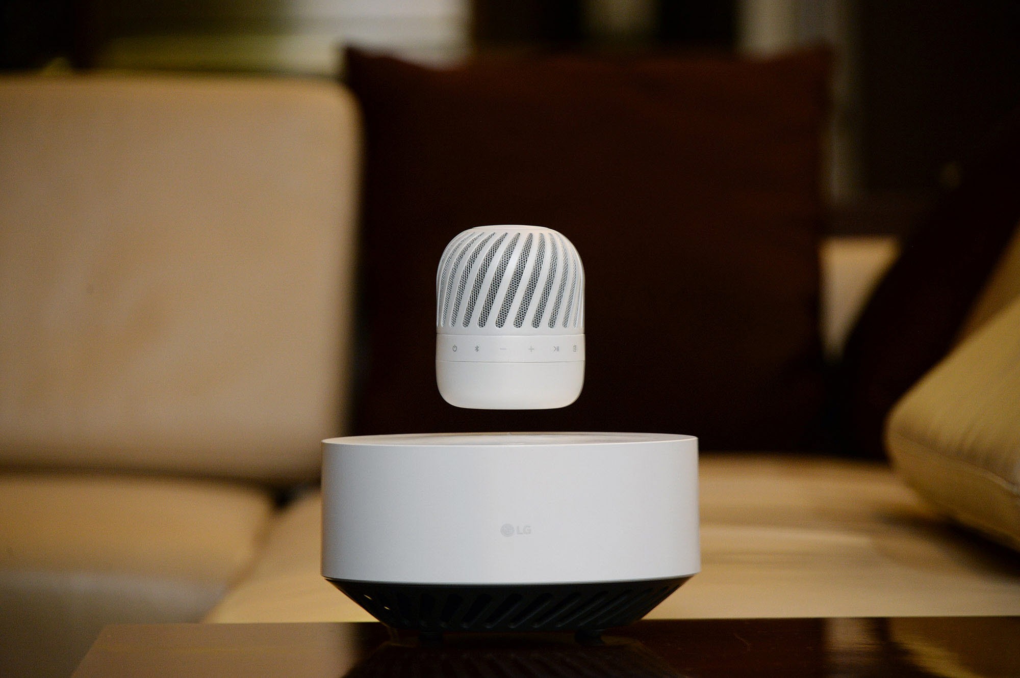 The LG Levitating Portable Speaker model PJ9.