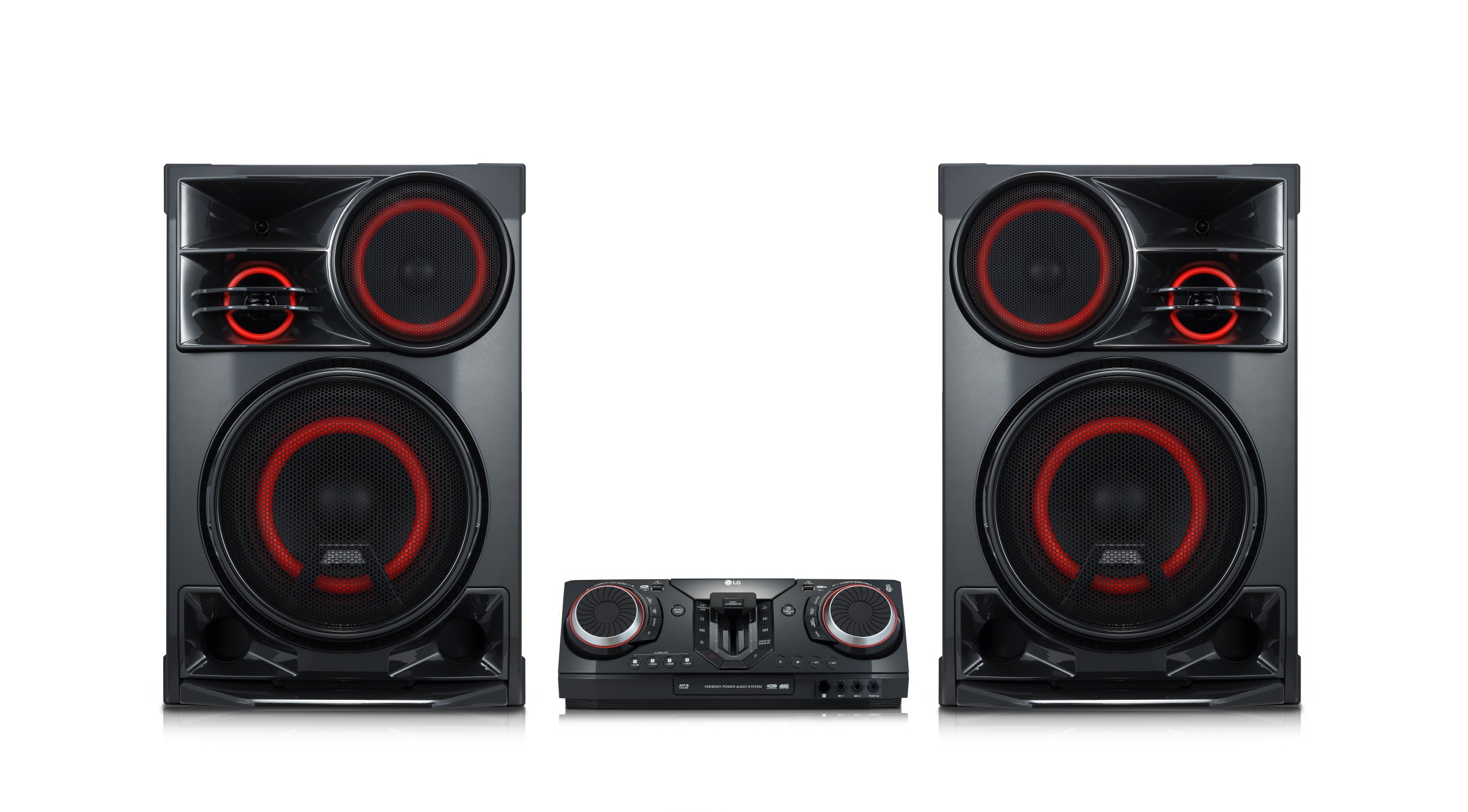 A front view LG XBOOM model CL98