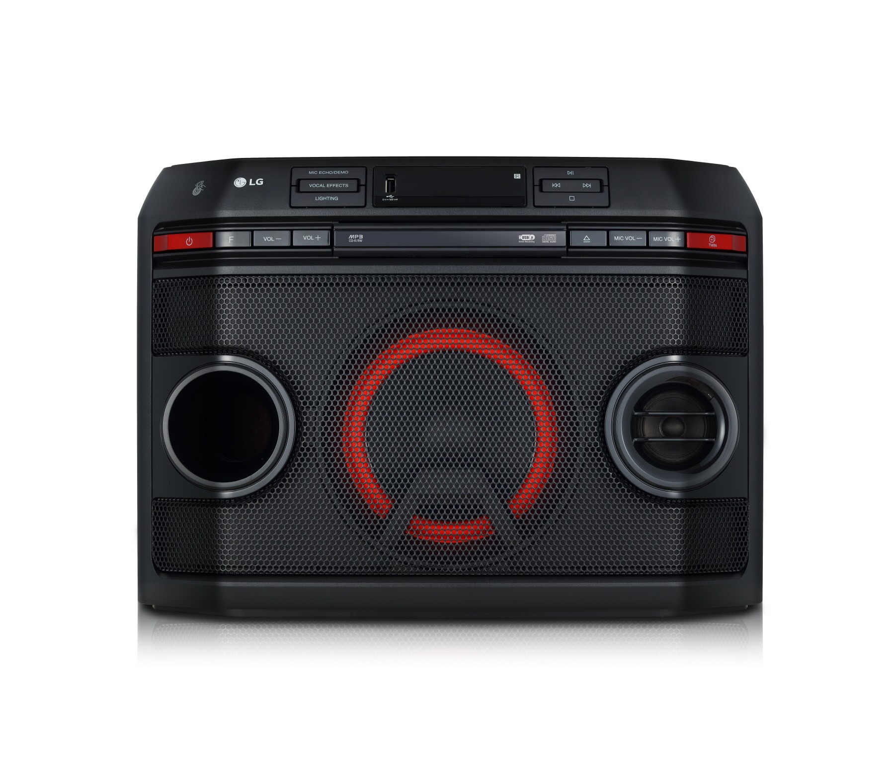 A front view of LG XBOOM model OL45
