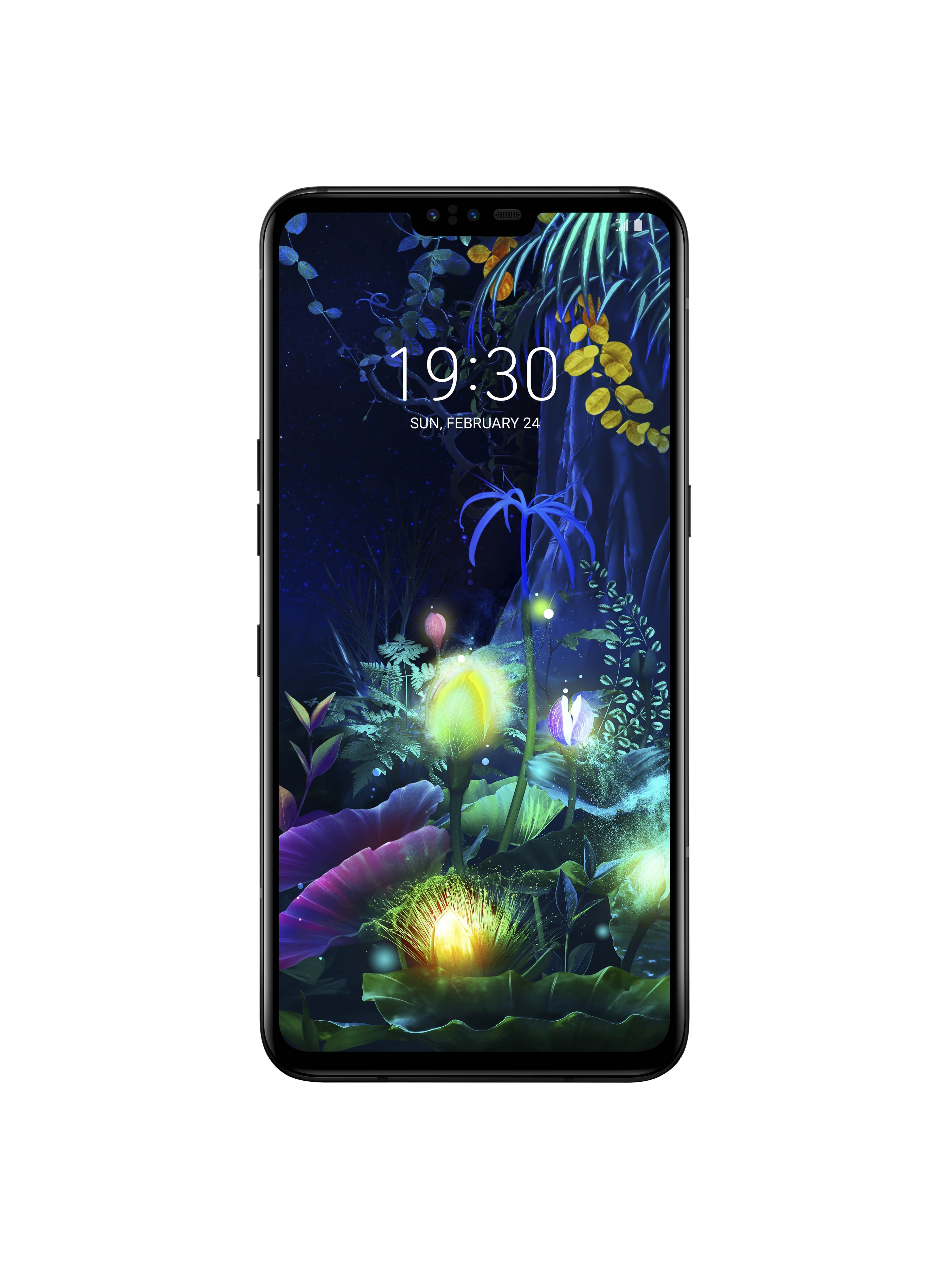 The front view of the LG V50 ThinQ 5G