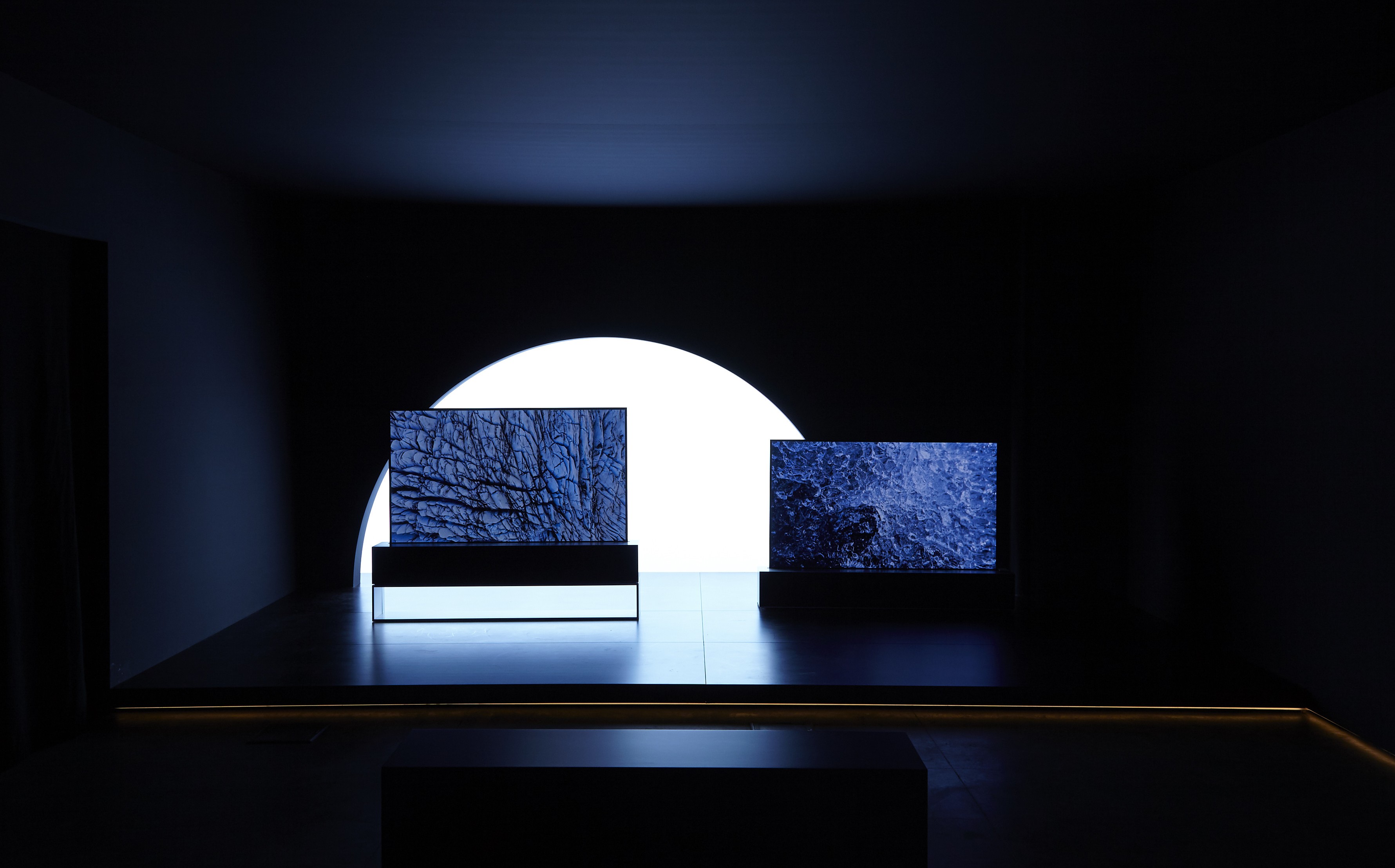 LG SIGNATURE OLED TV R model 65R9 showing natural color expression for the Redefining Space installation at Milan Design Week.