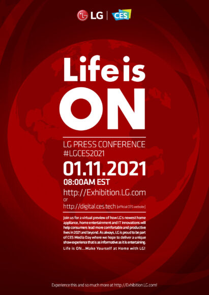 CES 2021 LG Press Conference Invitation
