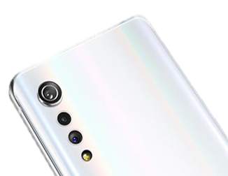 The back of LG VELVET with its three aesthetically pleasing high-quality cameras