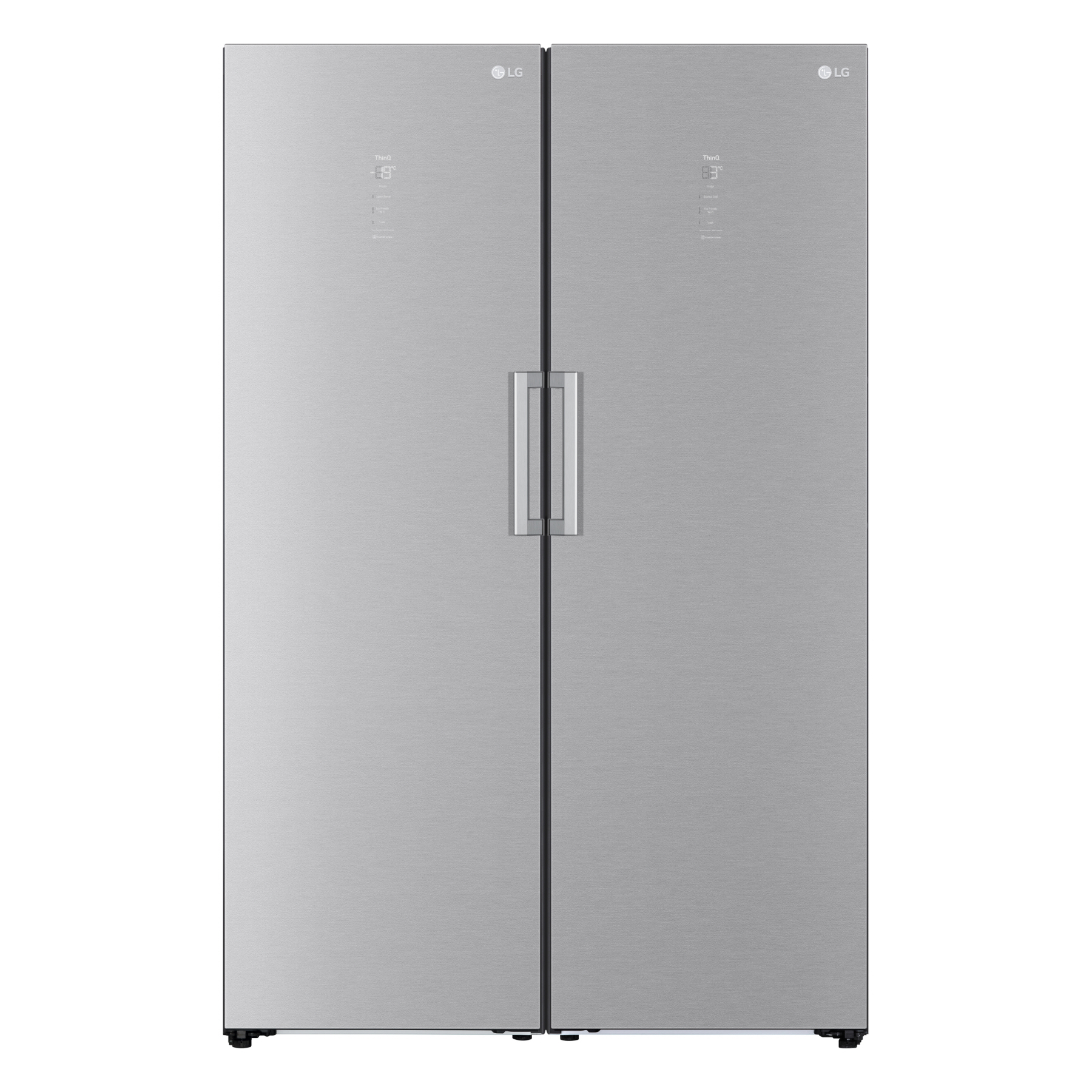 Front view of the updated LG Fridge and Freezer pair